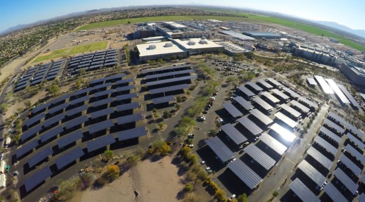 Корпорация Intel установила миллион квадратных метров солнечных панелей
