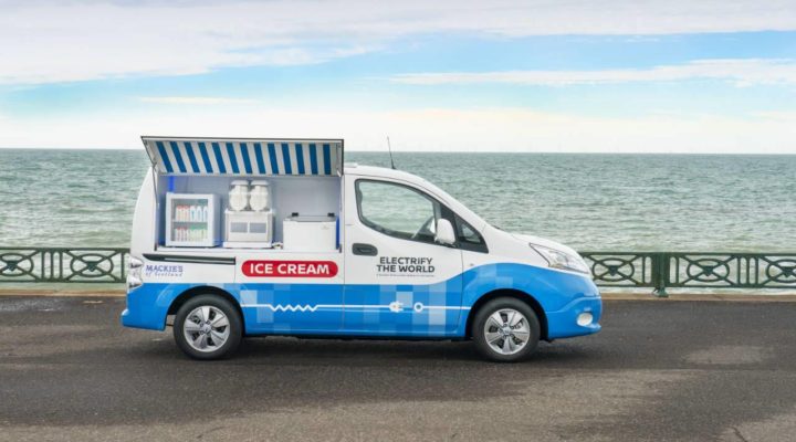 Nissan представил солнечный фургон по продаже мороженого