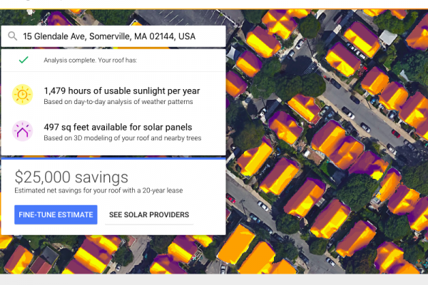 Проект Google покажет, сколько можно сэкономить на солнечных панелях